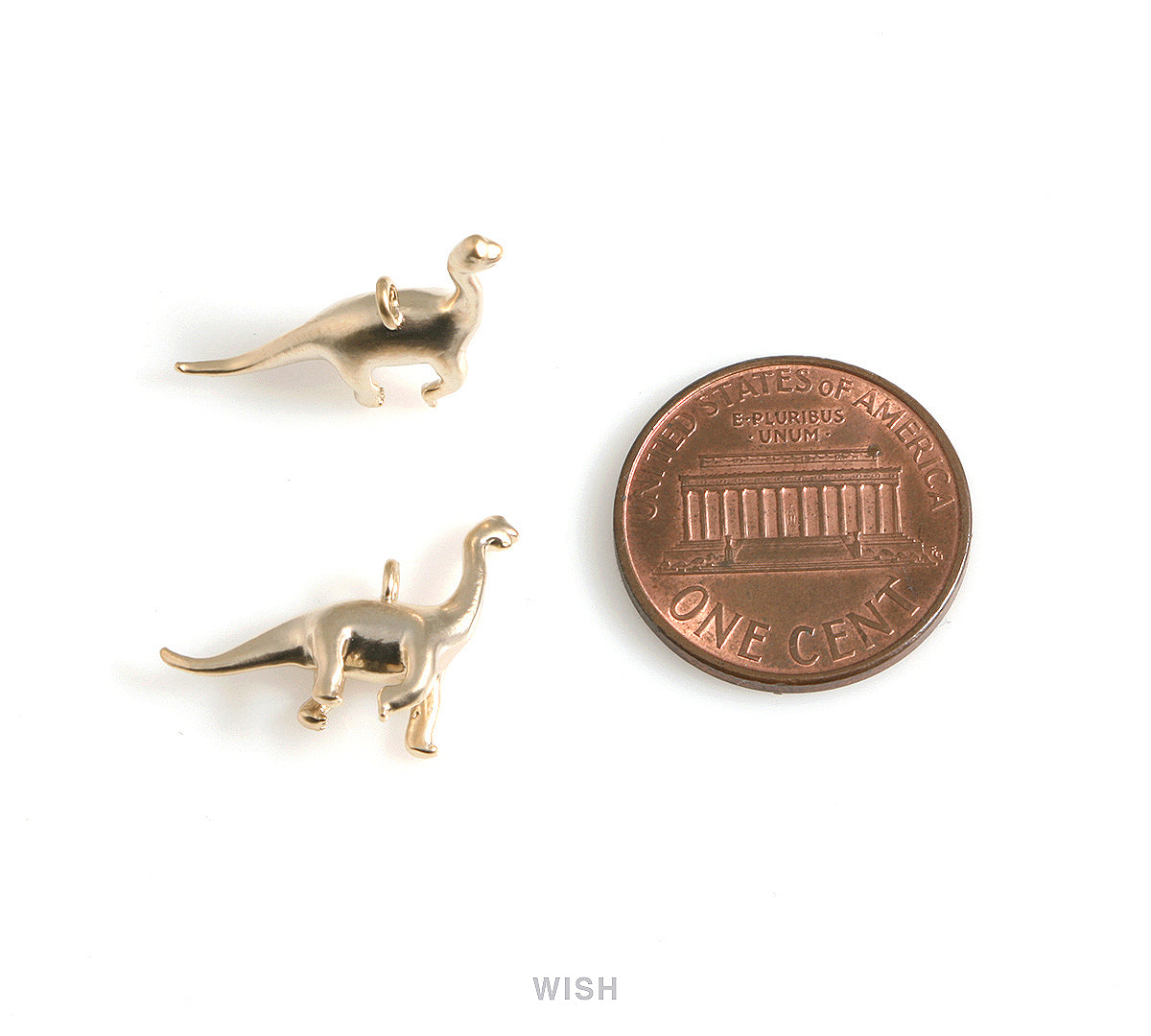 Dinosaur Pendants in Matte Rhodium, Brachiosaurus Charm / MMRH-563-P