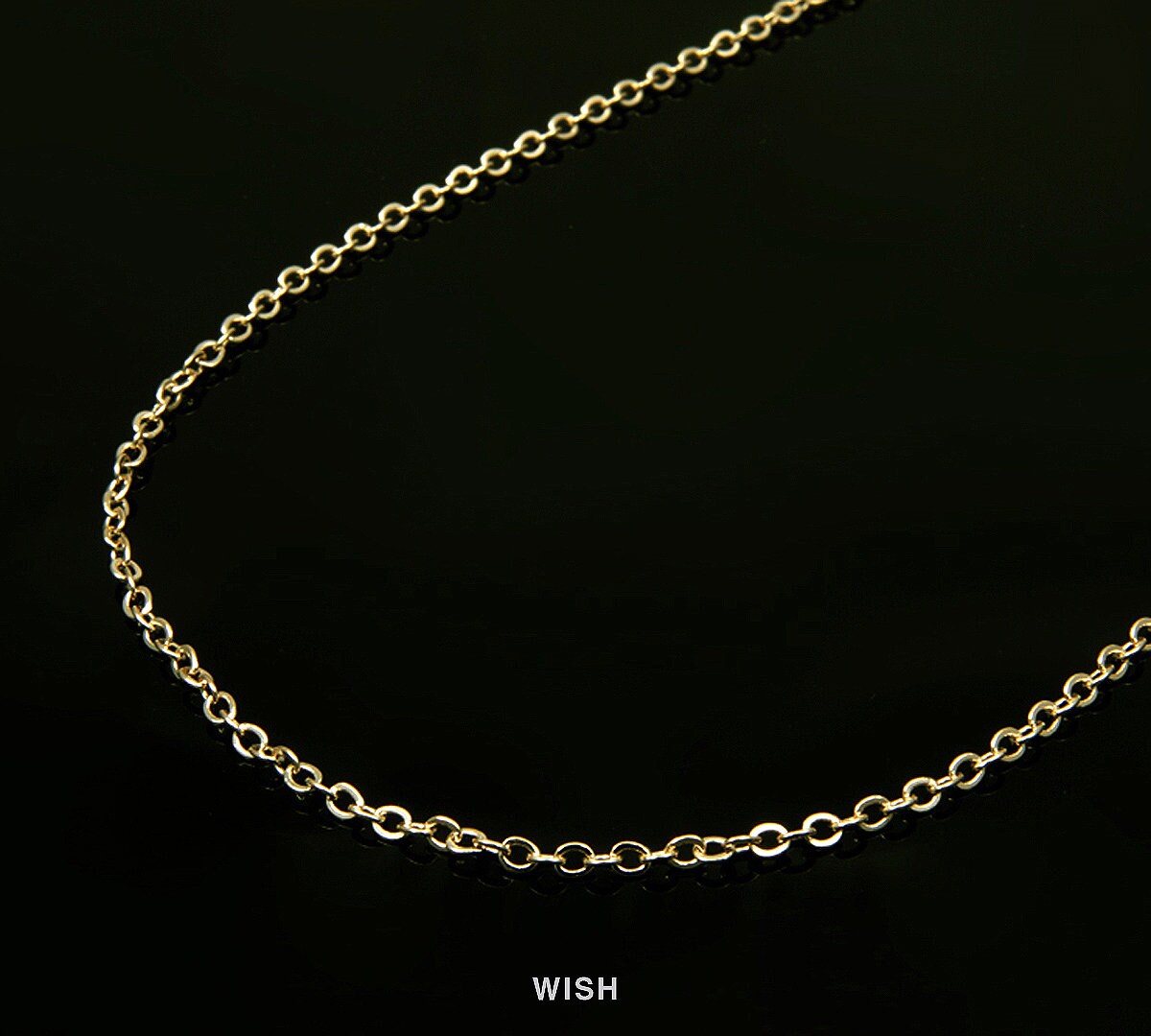 100 Meter of 245SF Flat Cable Chain in Gold, Gold plated chain / 16k Gold / Basic Chain / 1.9mm x 2.6mm / RBG002-CH - a Spool