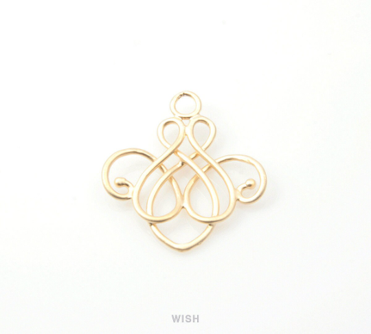 Chandelier Theme Pendants in Matte Rhodium, Chandelier Charms / MMRH-176-P