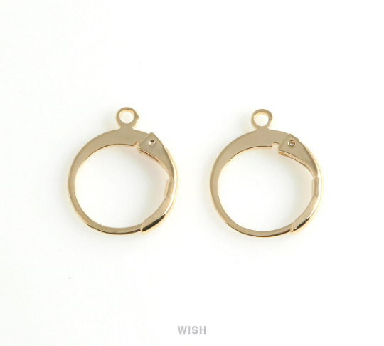 6pcs Clip Hoop Earrings in Gold, Sleeper Hoop Earrings /FG-006-E