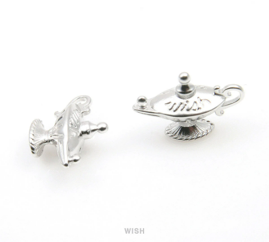Aladdin Oil Lamp Pendants in Matte Rhodium, Genie Aladdin Oil lamp Jafar Light /MMRH-335-P