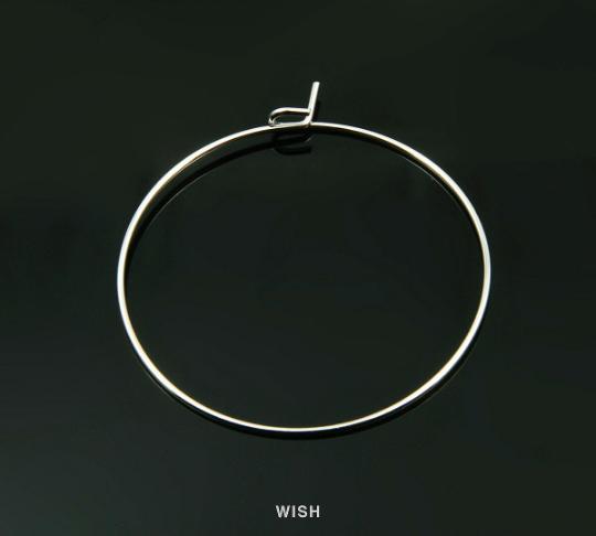 10pcs Hoop Earrings in Rhodium, Hoop Earrings/ FRH-002-E
