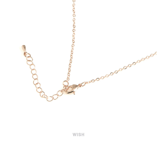 5 pcs of 18 inches Rose Gold Chain Necklace with Extension - 235SF, Rose Gold Flat Cable Chain / RBRG004-CH