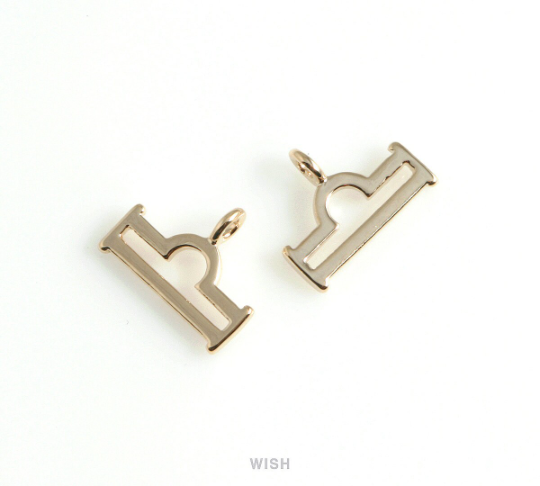 Libra Zodiac Sign Pendants in Gold, Zodiac Charm / MG-453-LI