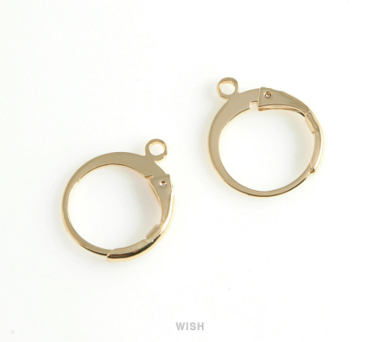 6pcs Clip Hoop Earrings in Gold, Sleeper Hoop Earrings /FG-006-E