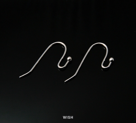Ball Hook Earrings in Rhodium, Ball Hook Earrings / FRH-007-E (10 pcs)