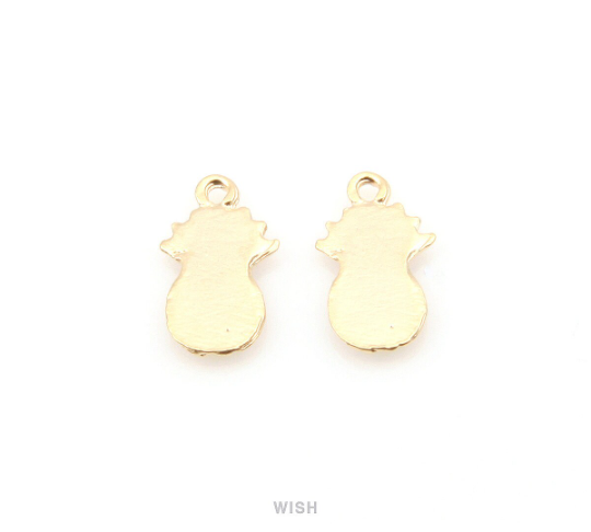 Pineapple Pendant in Matte Gold, Pineapple Charm / MMG-234-P