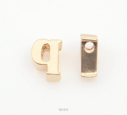 Lower Case Letter "q" in Matte Gold, Small Letter "q" / MMG-002-B (q)