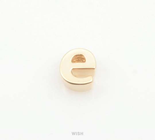 Lower Case Letter "e" in Matte Rhodium, Small Letter "e" /MMRH-002-B (e)