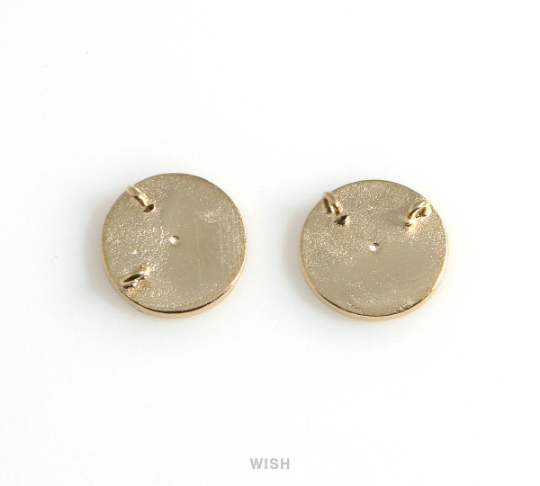Cactus Disc Pendant in Matte Gold, Cactus in Coin Charm / MMG-485-P