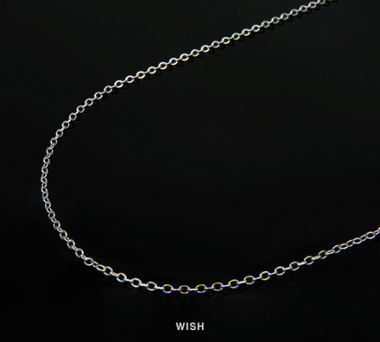 3 Meter of 235SF Flat Cable Chain in Rhodium, Rhodium plated chain / RBRH001-CH