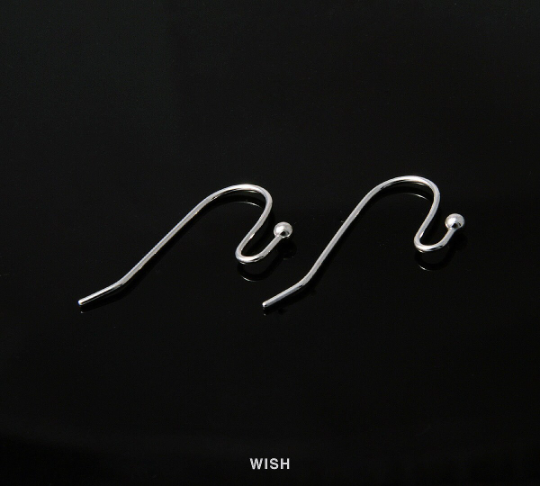Ball Hook Earrings in Rhodium, Ball Hook Earrings / FRH-007-E (10 pcs)