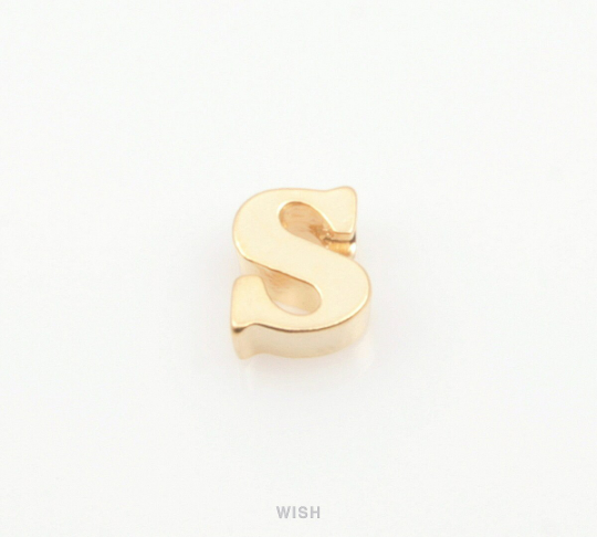 Lower Case Letter "s" in Matte Rhodium, Small Letter "s"/MMRH-002-B (s)