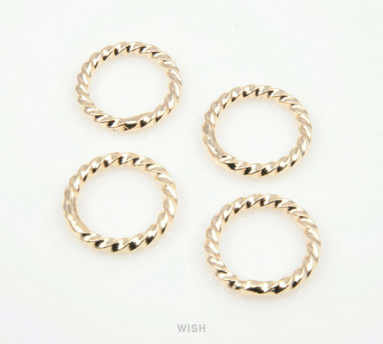 Twisted Ring Pendants in Rhodium, Twisted Ring Charms / MRH-160-P