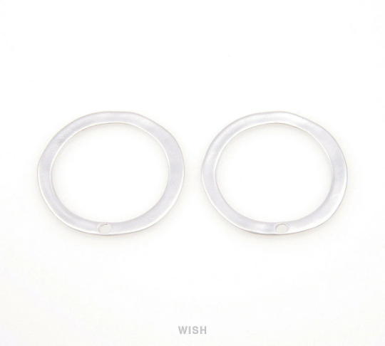 Hoop Pendants in Matte Rhodium, Hoop Charms / MMRH-090-P