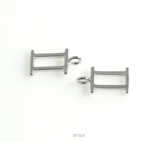 Gemini Zodiac Sign Pendants in Rhodium, Zodiac Charm / MRH-453-GE