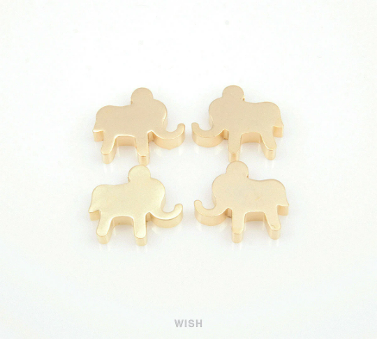 Elephant Beads Pendants in Matte Gold, Elephant Beads /MMG-093-B