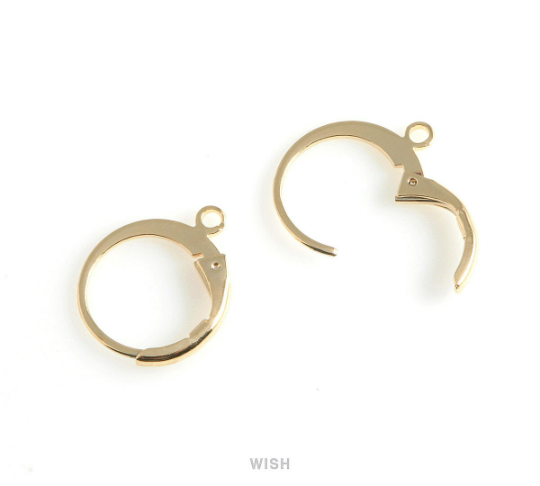 6pcs Clip Hoop Earrings in Gold, Sleeper Hoop Earrings /FG-006-E