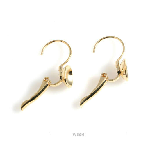 8pcs Clip on Earring Converters in Gold, Non Pierced Earrings