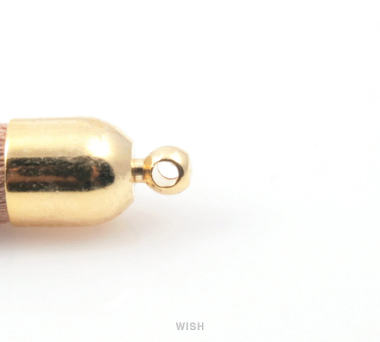 Navy Thread Tassel with Bell Cap in Gold / TNVG-003-T (Large)