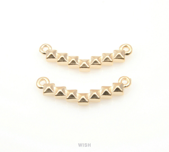 Stud Bar Pendant in Matte Rhodium, Bar Necklace Charm / MMRH-217-P