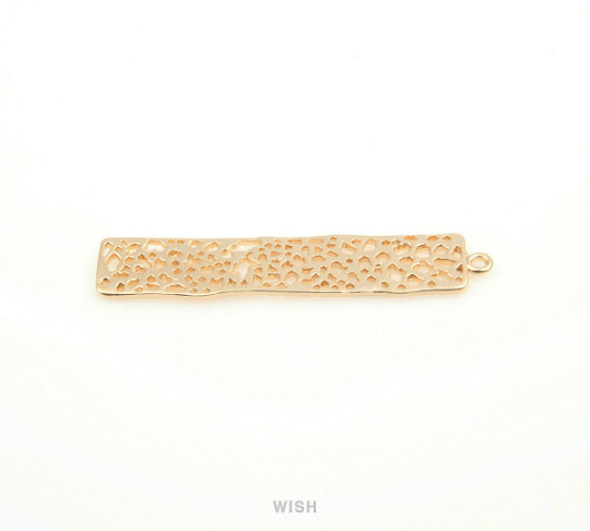 Mesh Bar Rectangle Pendants in Matte Gold, Rectangle Net Bar / MMG-197-P (Small)