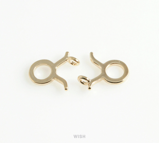 Taurus Zodiac Sign Pendants in Gold, Zodiac Charm / MG-453-TA