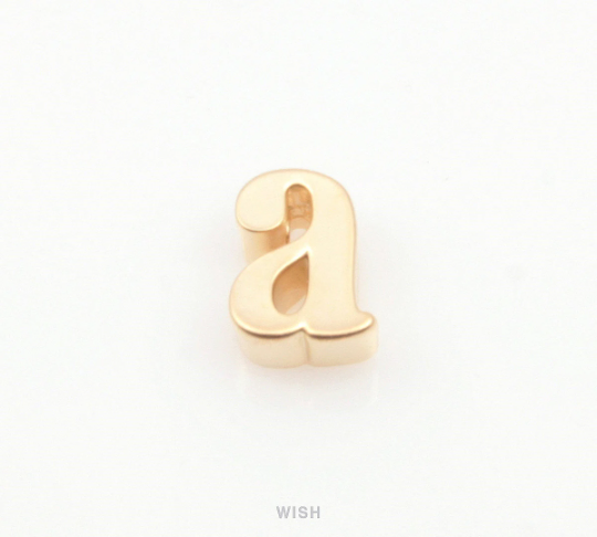 Lower Case Letter "a" in Matte Rhodium, Small Letter "a" / MMRH-002-B (a)