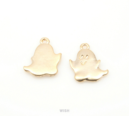 Ghost Pendant in Matte Gold, Ghost Charm / MMG-224-P