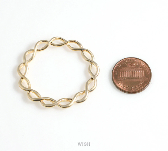 Infinity Circle Pendants in Matte Gold, Infinity Circle Charm / MMG-510-P