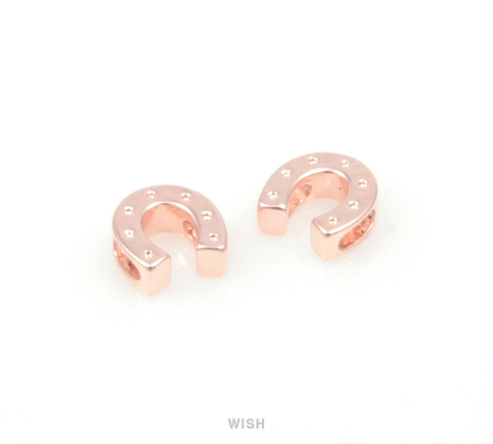 Horseshoe Pendants in Rose Gold, Horseshoe Beads / MRG-066-B