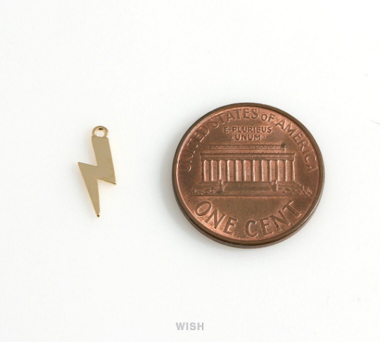 Thunder and Lightning Pendant in Matte Rhodium, Lightning Charm / MMRH-243-P