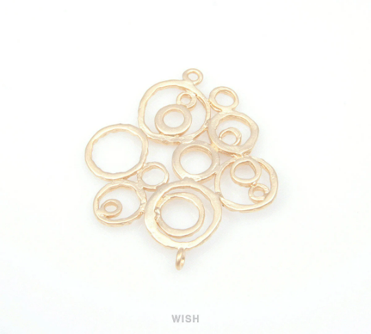 Bubbles Connectors in Matte Gold, Bubbles Charms / MMG-127-C