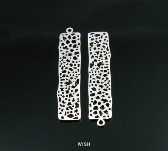 Mesh Bar Rectangle Pendants in Matte Gold, Rectangle Net Bar / MMG-197-P (Small)