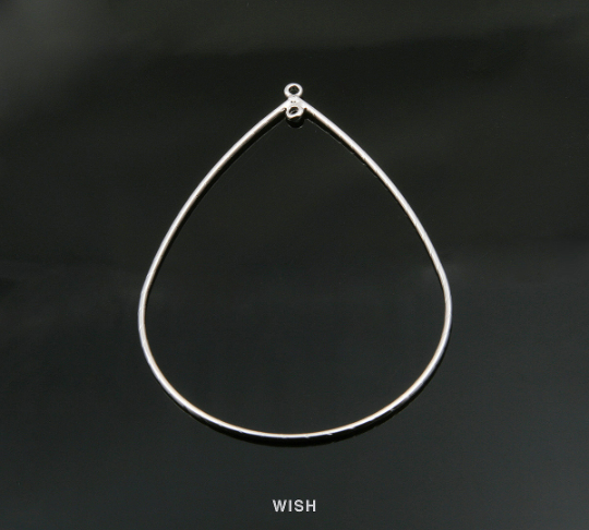 Open Drop Pendant in Matte Gold, Open Teardrop Charm / MMG-267-P (Large)