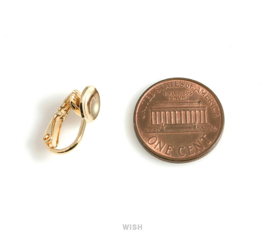 8pcs Clip on Earring Converters in Gold, Non Pierced Earrings