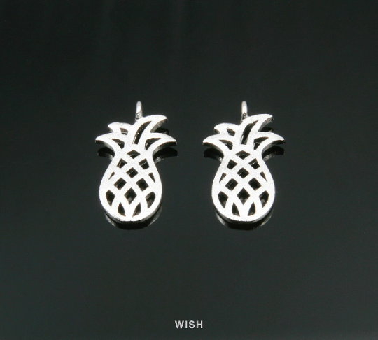 Pineapple Pendants in Matte Gold, Pineapple Charm / MMG-018-P (Vertical Loops)