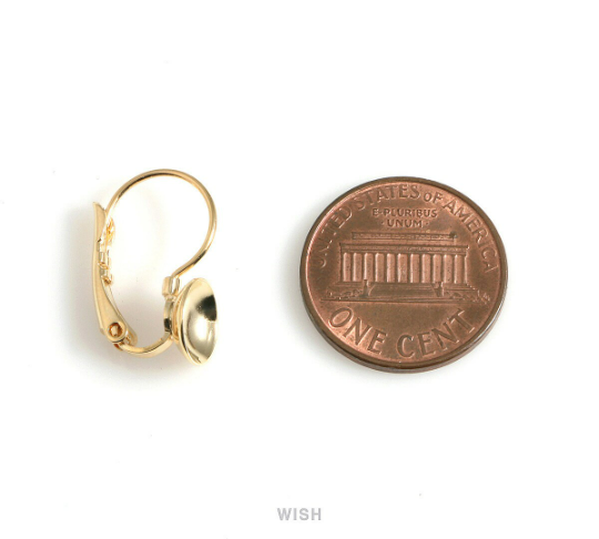 8pcs Clip on Earring Converters in Gold, Non Pierced Earrings