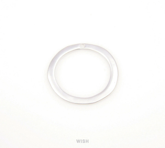 Hoop Pendants in Matte Rhodium, Hoop Charms / MMRH-090-P