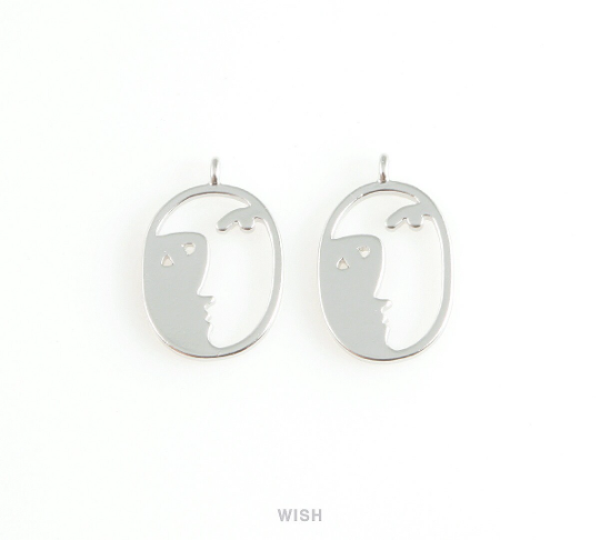 Crescent Pendants in Matte Gold, Crescent Charm / MMG-405-P