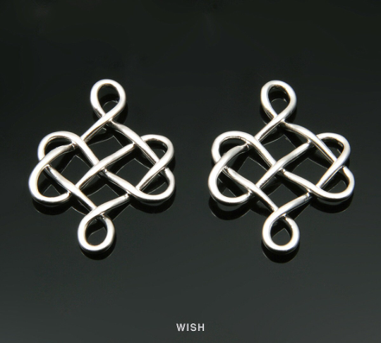 Six Angles Wire Pendants in Matte Gold, Hexagonal Wire Charm / MMG-079-P