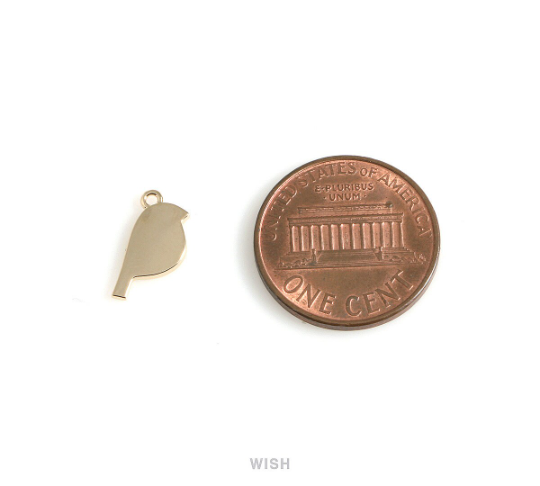 Sparrow Pendant in Gold, Gold Sparrow Charm / MG-547-P