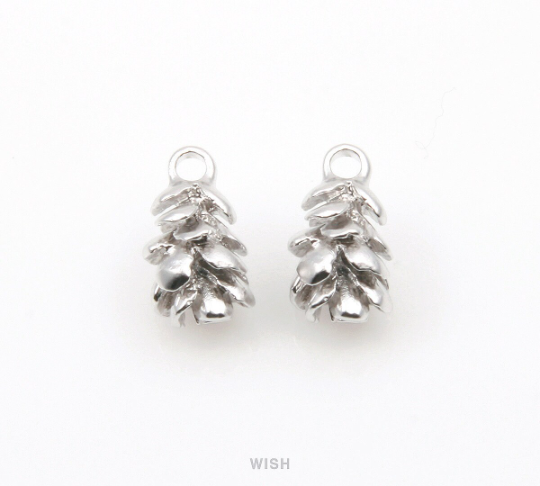 Pinecone Pendant in Matte Gold, Pine Cone Charm / MMG-246-P