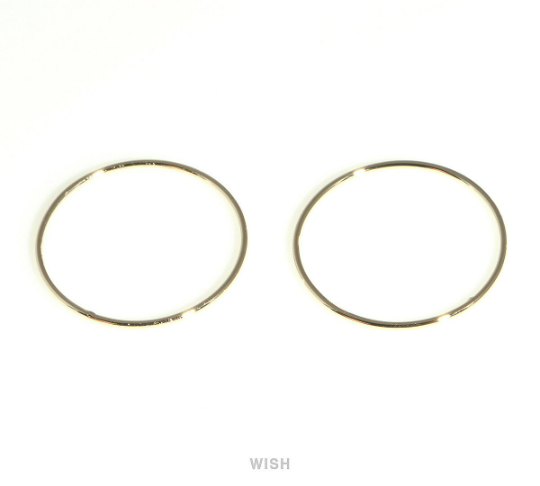 Open Circle Pendant in Rhodium, Open Circle Charm /MRH-419-P (4pcs)