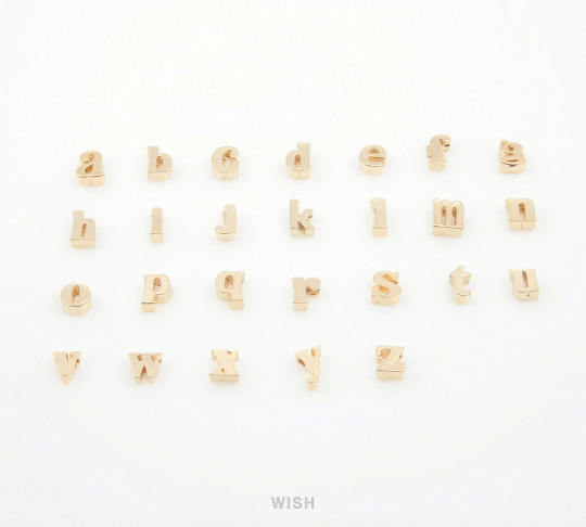 Lower Case Letter "z" in Matte Gold, Small Letter "z"/ MMG-002-B (z)