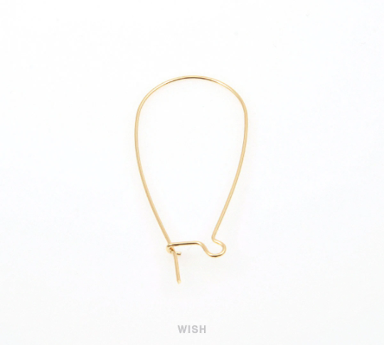 Large Kidney Hook in Rhodium, Kidney Hook Earrings / FRH-016-E (10pcs)