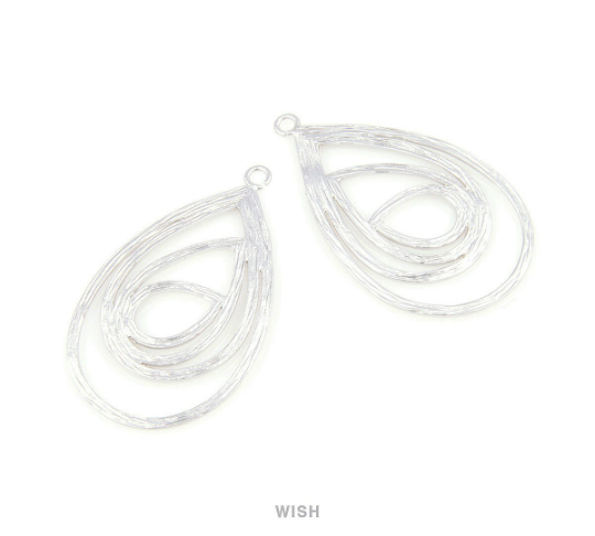 Teardrop in Teardrop Pendants in Matte Gold, Teardrop Charms / MMG-036-P
