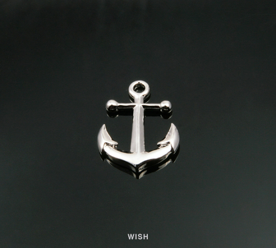 Anchor Pendants in Rhodium, Anchor Charms /MRH-145-P