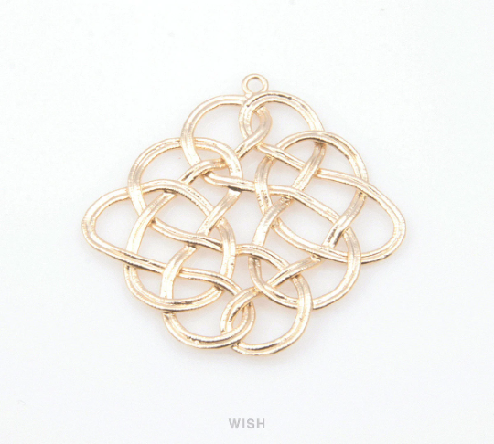 Celtic Line Pendants in Matte Rhodium, Celtic Charm / MMRH-153-P