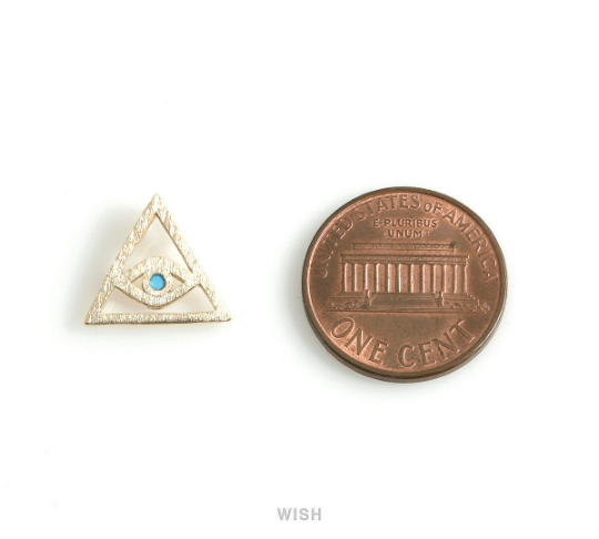 All Seeing Eye Pyramid Pendant in Matte Gold, Eye of Providence /MMG-462-P